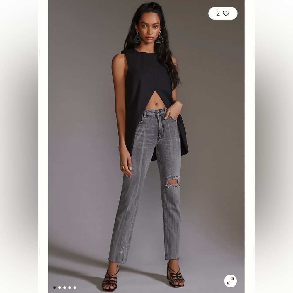 Anthropologie Sz 31 Pilcro High-Rise Vintage Straight Jeans